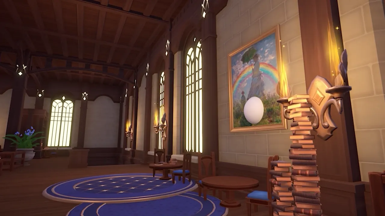A painting displayed inside Monet’s Studio in PowerZ